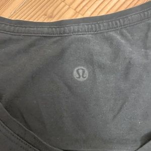 2 lululemon v-neck black shirts never worn handme down but to big !